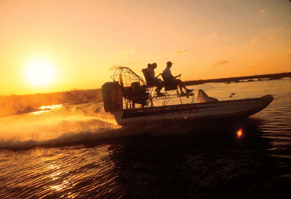 Airboat ride on Lake Okeechobee. Photo courtesy of Discover The Palm Beaches